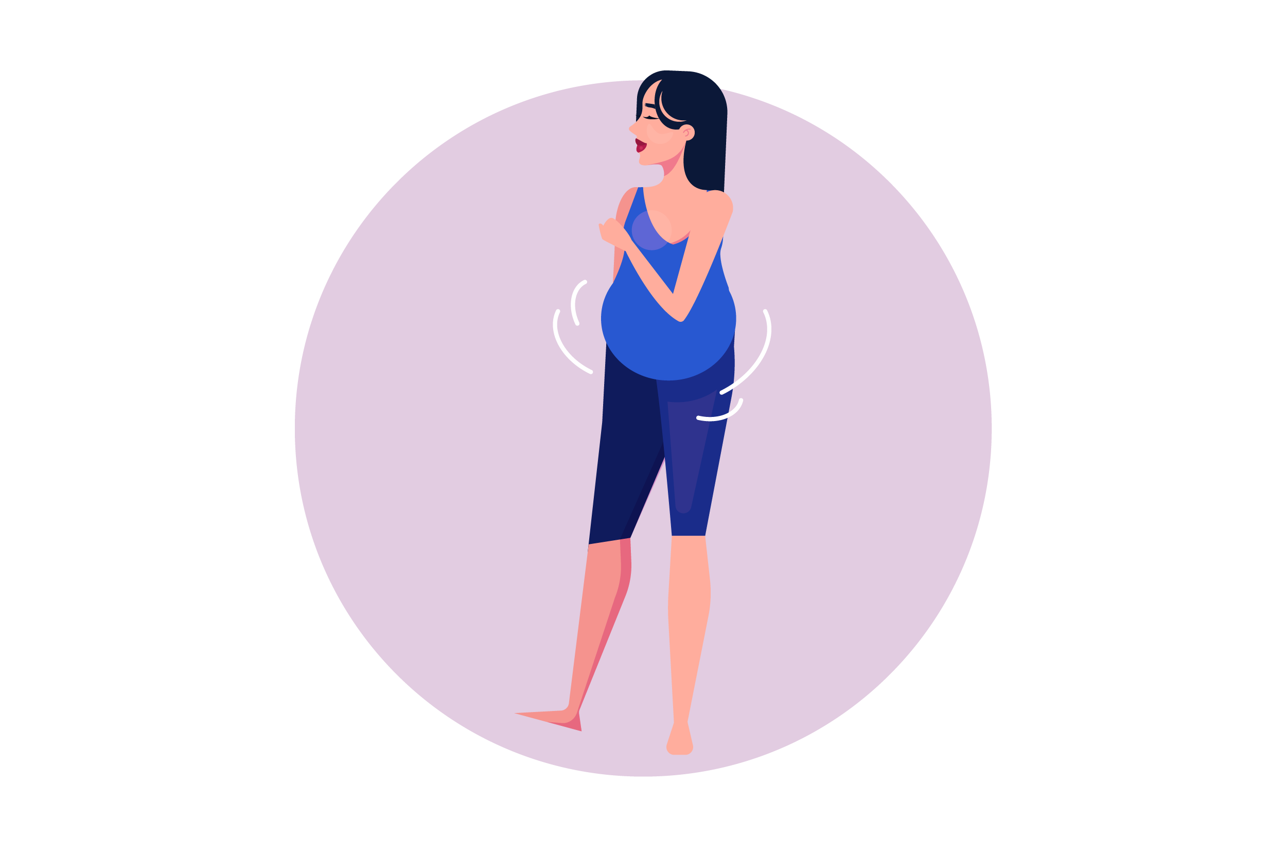 Back Pain During Pregnancy-2022-03 Pregnant person moving her feet