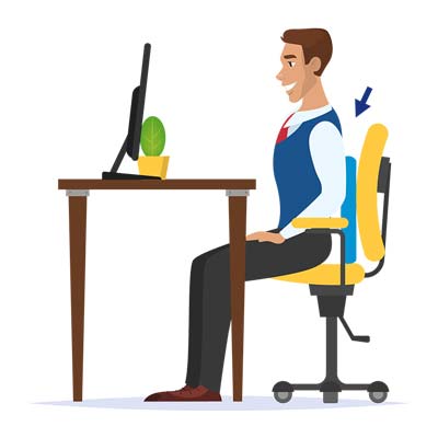 people-who-sit-01 Supporting back with lumbar pillow while seated