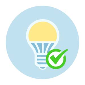 summer-heat-tips-09 Energy efficient light bulb icon