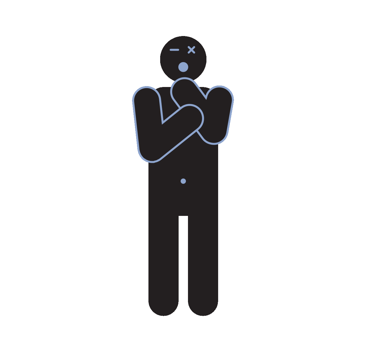 trouble-breathing Chest pain or pressure