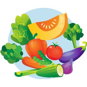 Fresh vegetables for healthy nutrition
